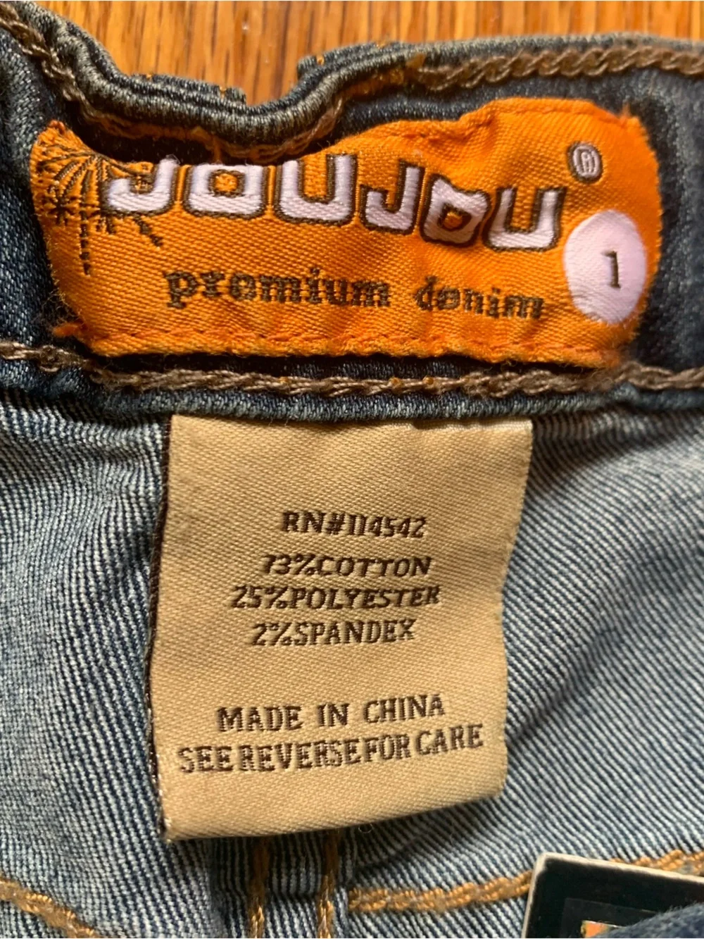 Vintage Y2K JouJou Skinny distressed Jeans with rhinestones size 1